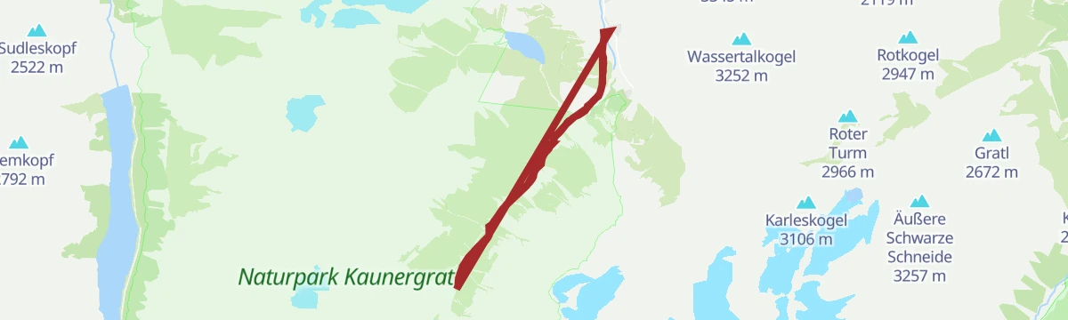 Route map: 6025 | Bike&Hike Taschachhaus